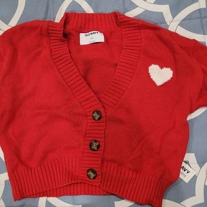 Girls red button up cardigan Size XS/5
